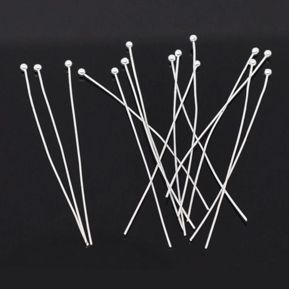 

DoreenBeads 300PCs Silver color Ball Head Pins 0.5x50mm(24 gauge)