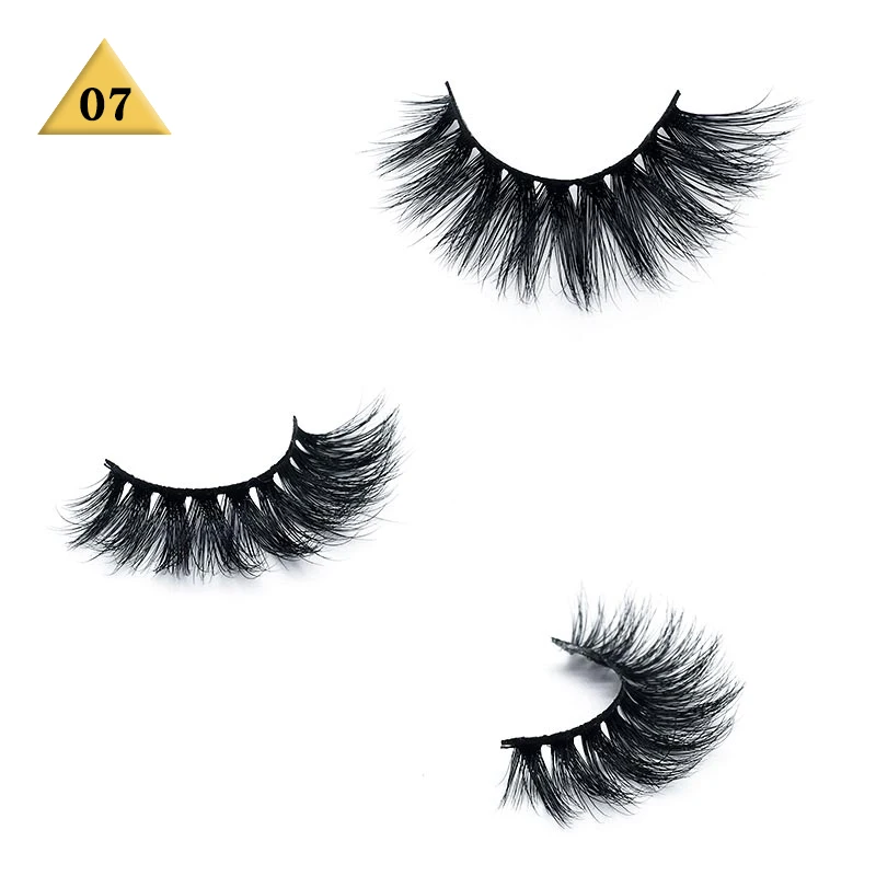 HUAPAN норковые ресницы накладные 3D длинными Полный Газа ручной норки Lashes