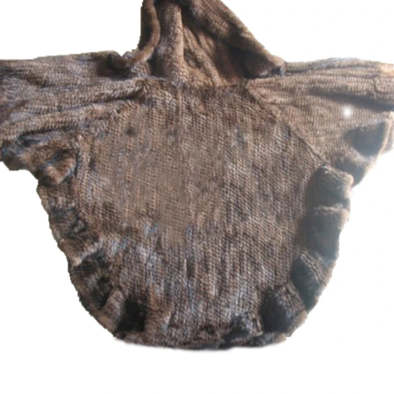 Женские зимние накидки из норкового меха вязаные пончо на молнии накидка с