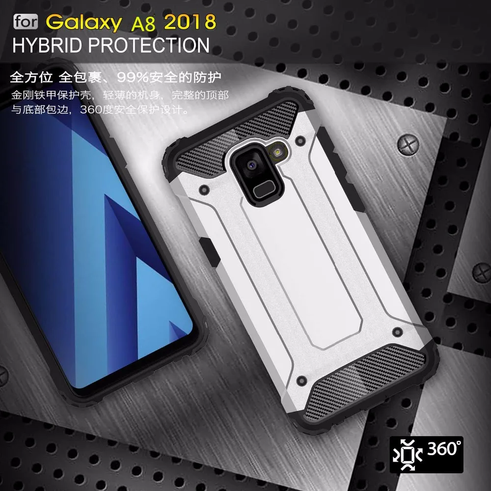 Чехол Funda для Samsung Galaxy A8 2018 чехол противоударный Гибридный S20 A70 A51 A50 A30 M30s J8 J4 J6 A6 plus |