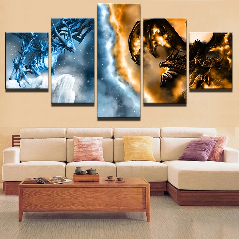 Wall Art Холст Картины mail Настенные Панно Для Гостиной Home Decor 5 Шт. Анимированные