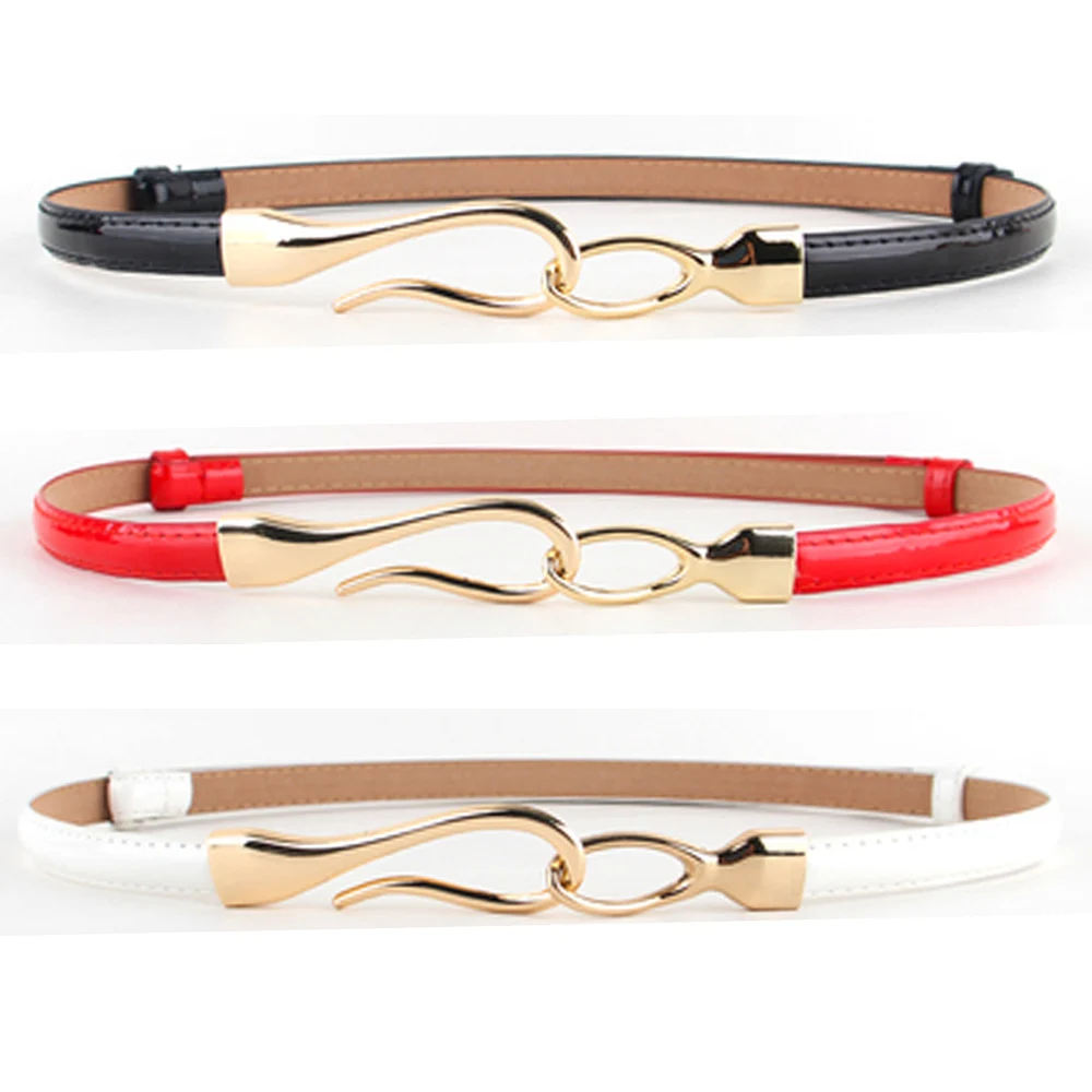 

Женский стильный ремень из искусственной кожи с золотой застежкой и пряжкой, регулируемый пояс BLTLL0041