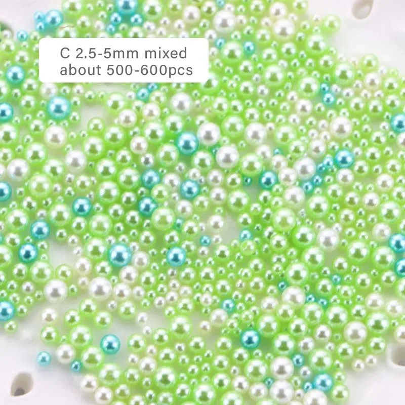 500-600pcs Mix Fish bowl Beads Slime Supplies DIY Glitter Pearls Filler Fluffy Decoration Color Gradient Accessories | Игрушки и хобби