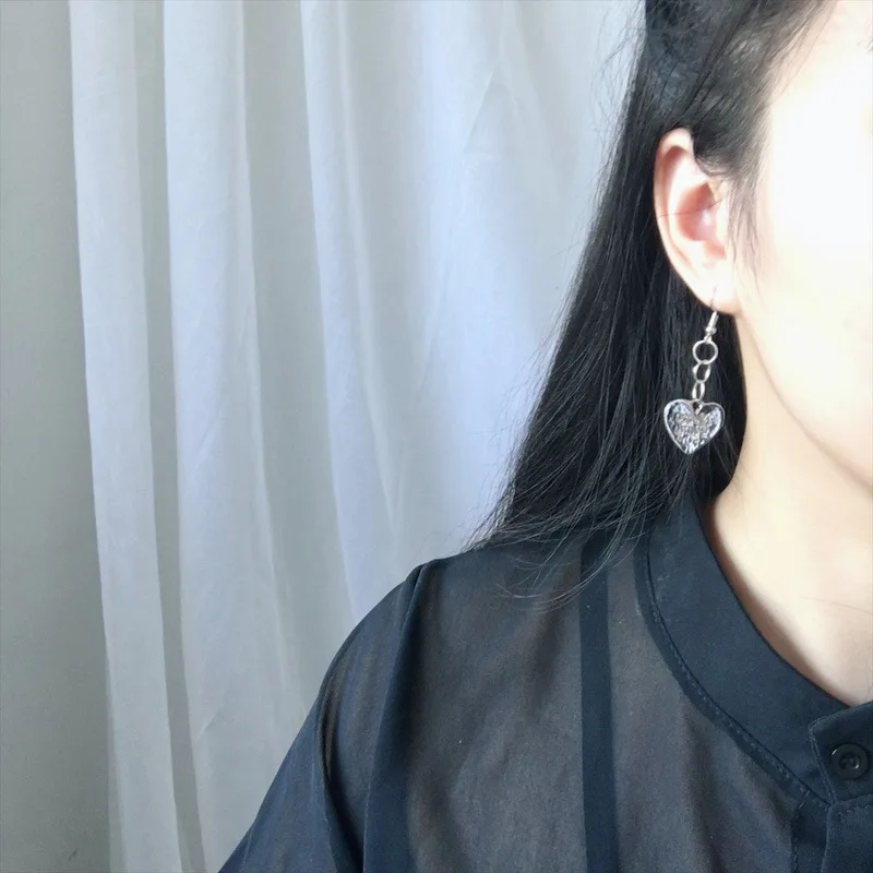 Хит продаж популярные буквы любовь серебряные блестки кисточки длинные серьги