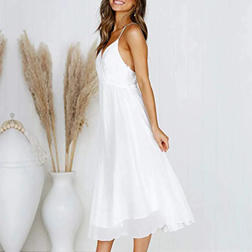 Женское летнее сексуальное Макси платье с открытой спиной вечерние платья v