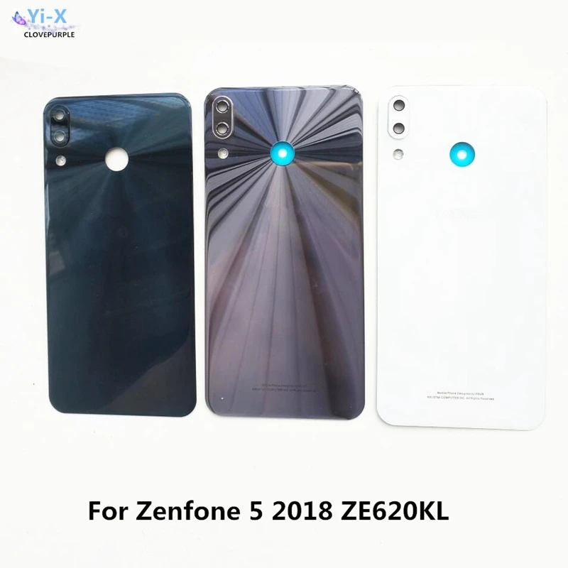 Задняя крышка батарейного отсека для Asus Zenfone 5 2018 ZE620KL стеклянная задняя с