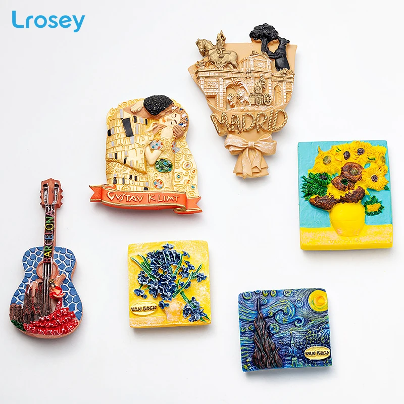 Европейский дорожный Магнитный сувенир на холодильник букет подсолнухов ирисей