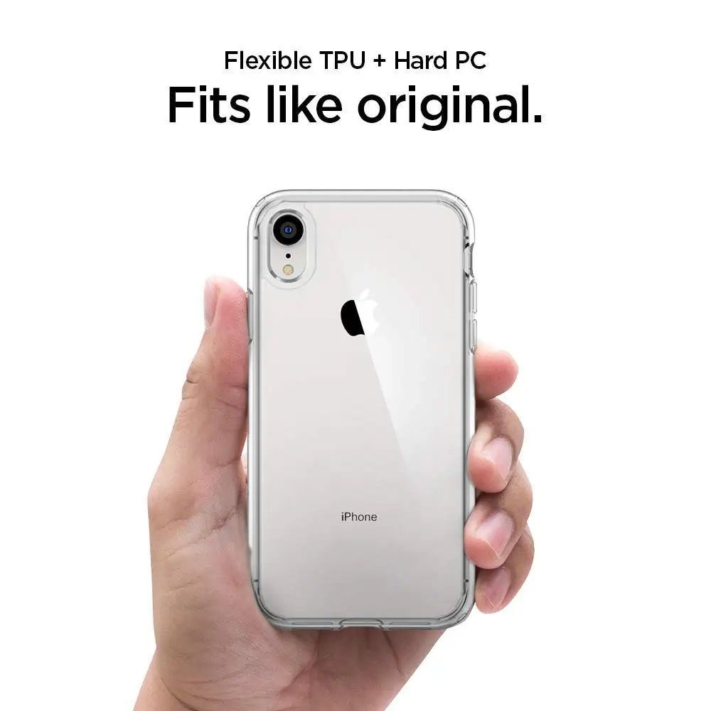 100% Оригинальные ультрагибридные прозрачные чехлы SPIGEN для iPhone XR (6 1 дюйма) - купить