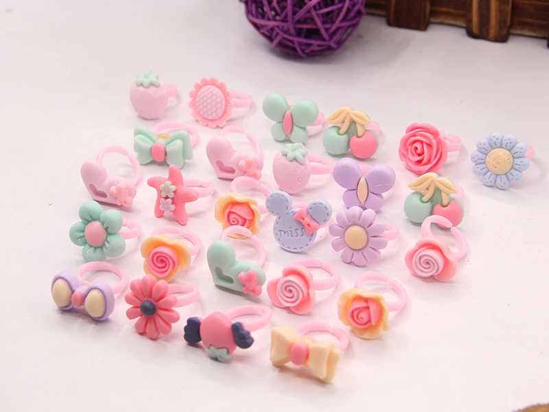 Мультяшные кольца для девочек 100 шт./лот|assorted rings|rings for kidsring |