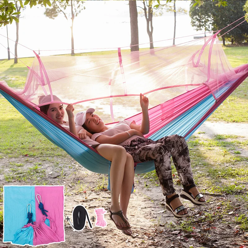 Двойной гамак с москитной сеткой 260x145 см|hammock mosquito net|parachute hammockhammock |