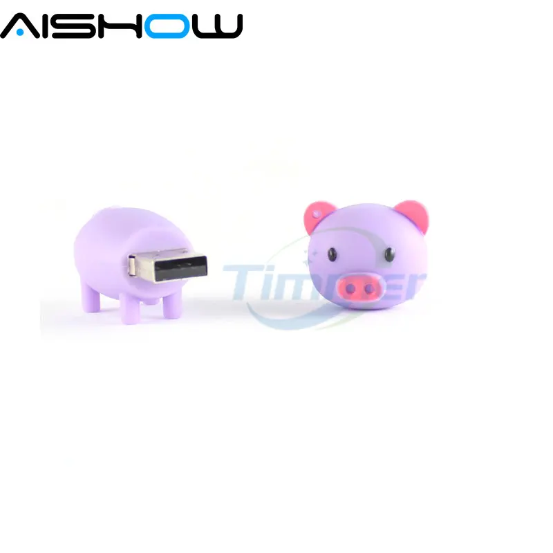 Lovely mini Pig USB Flash Drive cute animal pen drive Gift cartoon pendrives 4GB 8GB 16GB 32GB 64GB memory stick Wholesale | Компьютеры и