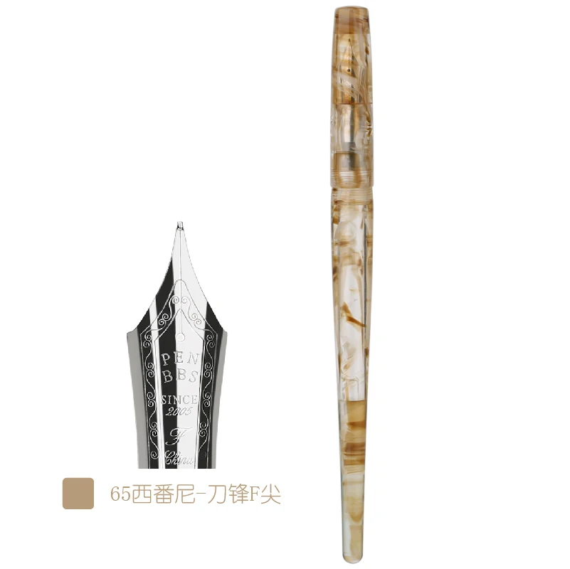 Шоколад Коллекция! Penbbs 267 вакуумная заправочная авторучка прозрачный пластик биколор наконечник демпфирующая ручка - Цвет: Шоколад