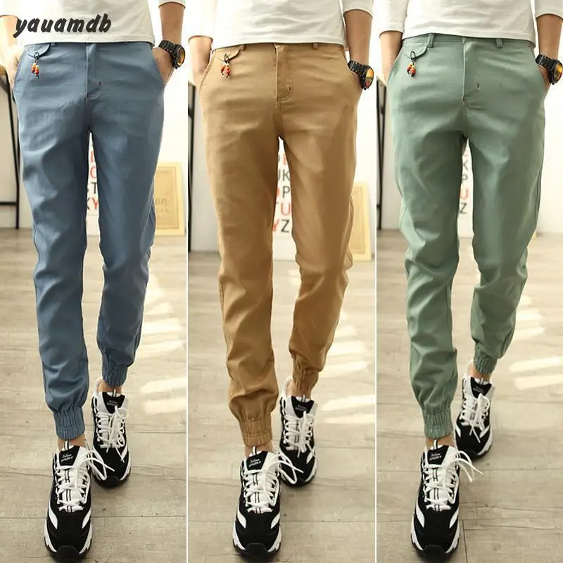 Мужские брюки 2018 Новые весенние/летние мужские штаны шаровары с талией широкие