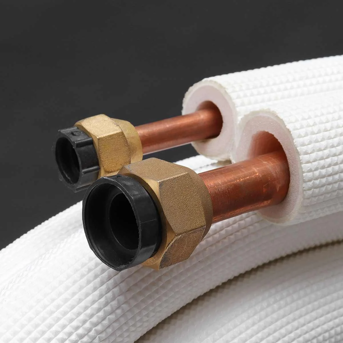

Air Conditioner Pipes Fittings Pair Coil Tube 1/2/3 Insulated Copper Pipe Split Line 5/8'' 3/8'' Add Fluoride Refrigerant Tube