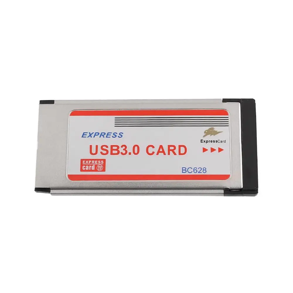 AMZDEAL супер-Speed Express Card ExpressCard 34 мм двойной устройство работающее от прикуривателя с 2 портами USB 3,0 Карты BC628 для ноутбука