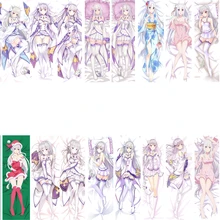 July update Anim Re Zero kara Hajimeru Isekai Seikatsu characters Emilia otaku Dakimakura pillow cover hugging body pillowcase