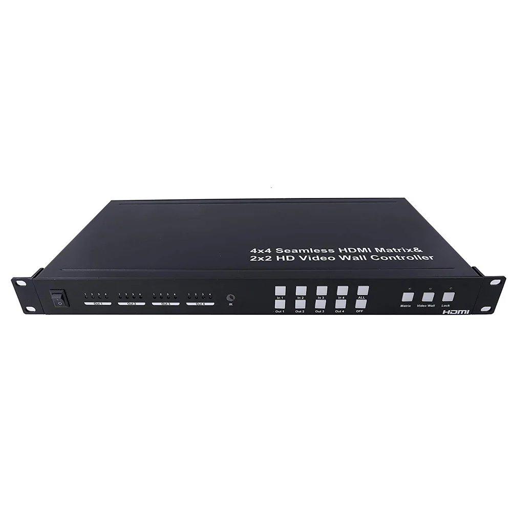 PUZHIJIE PZJ SMX44 бесшовный 4x4 HDMI матричный переключатель с четырьмя картинками