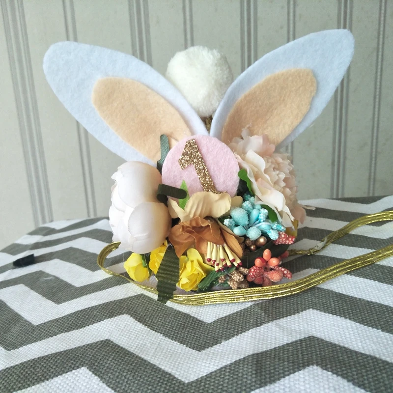 Бесплатная доставка милые головные уборы с кроликом для маленьких девочек на