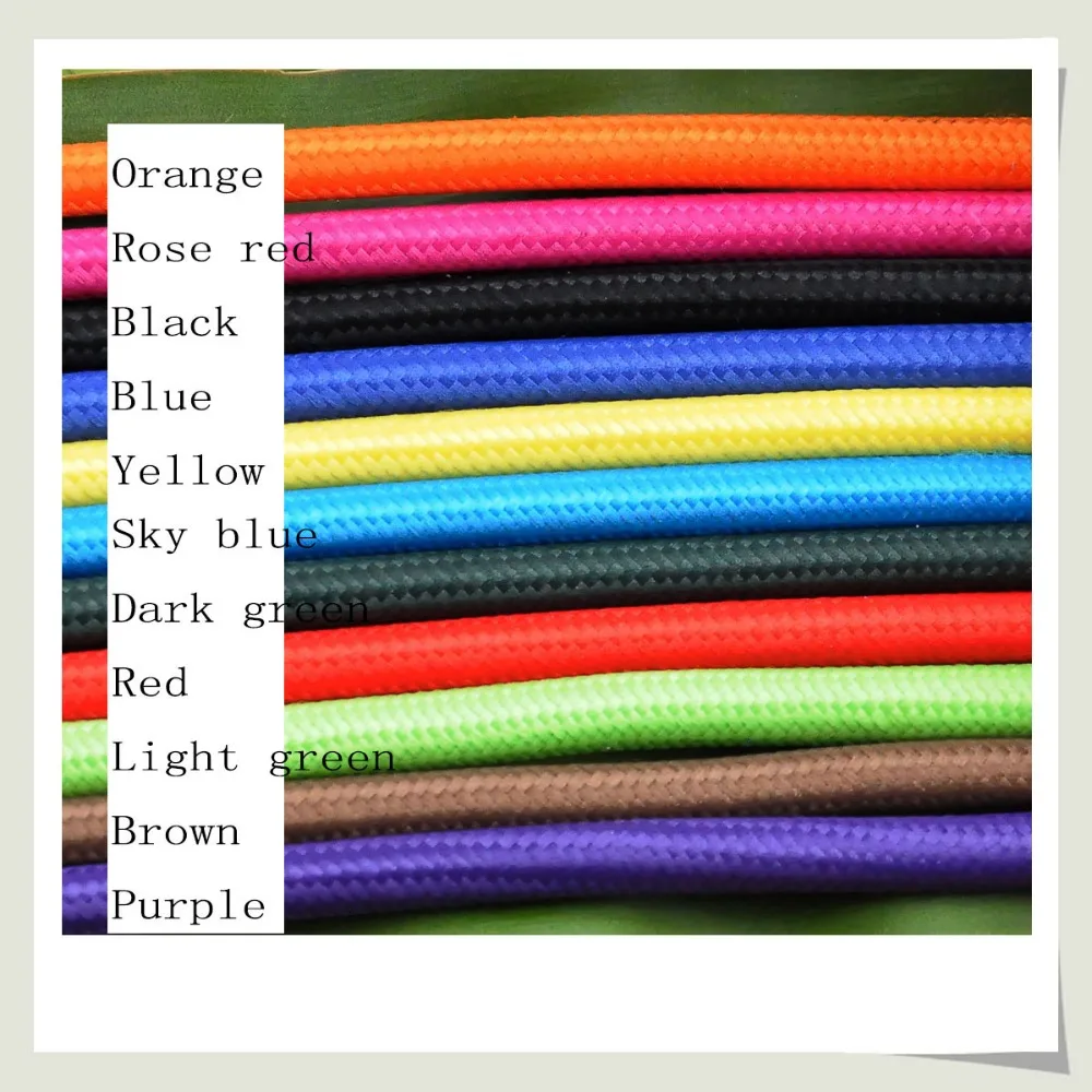 Винтажный шнур для лампы 2 м 0 75 мм жильный светильник Эдисона искусственная