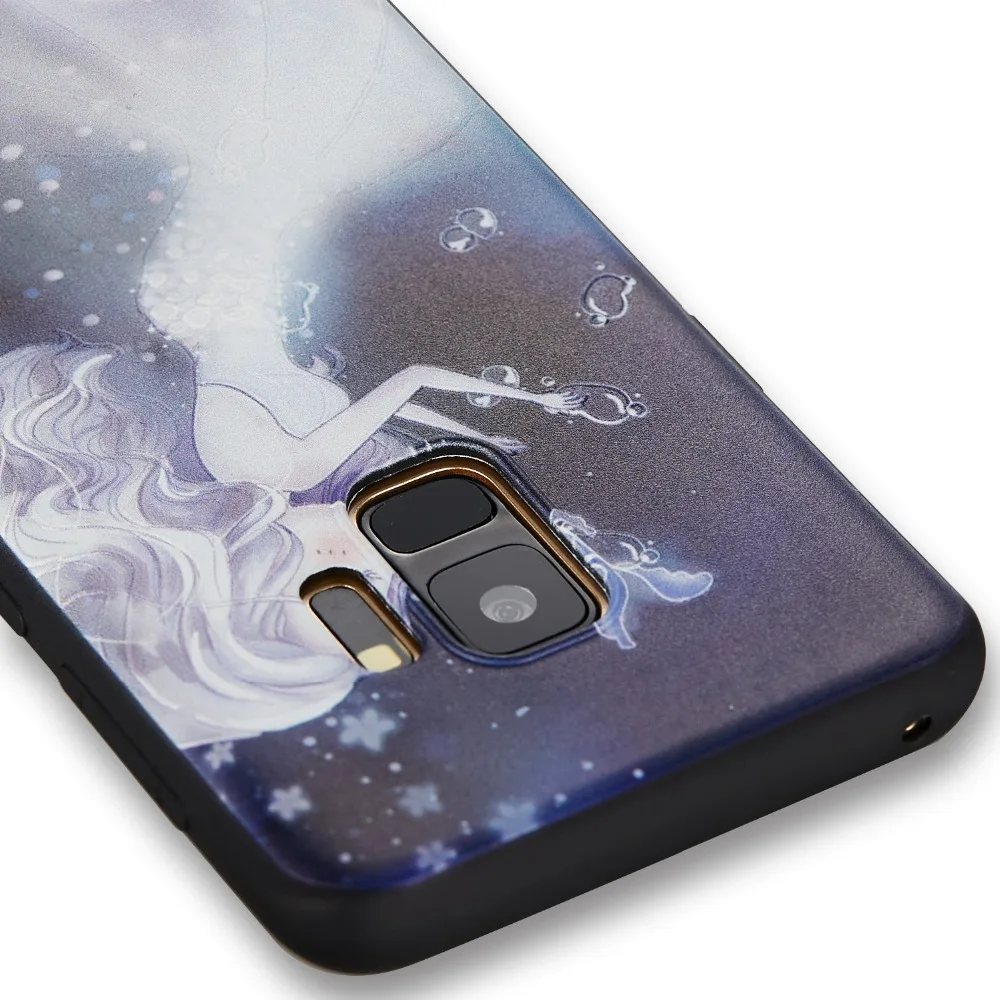 Задняя крышка для samsung S9 Plus 3D защитный телефон Корпус Мягкий силиконовый чехол