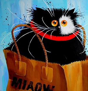 LZAIQIZG алмазная живопись мультфильм кошка полный квадратный изображения для алмазной вышивки Стразы Вышивка крестом Алмазная мозаика домашний декор