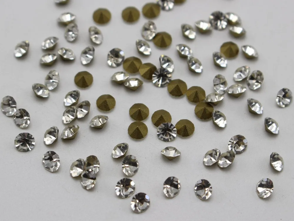 

Clear White SS8 Point back Rhinestones Gems Glass Chatons Strass Nail Art Craft Gems