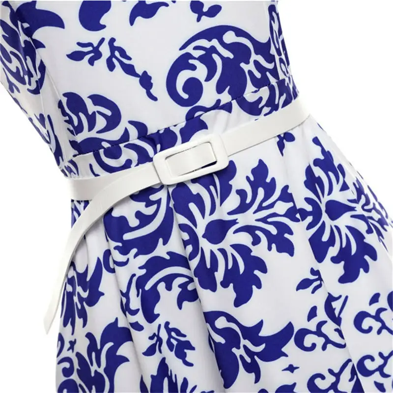 

Women Blue And White Porcelain Sexy Dress Vestidos Mujer White Party Long Dresses Women Summer Dress 2017 Bodycon Office Dress