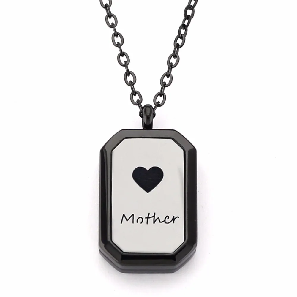 

316 stainless steel 23*33mm heritage shape lockets magnetic aromatherapy pendant essentil oil diffuser necklace free with chain