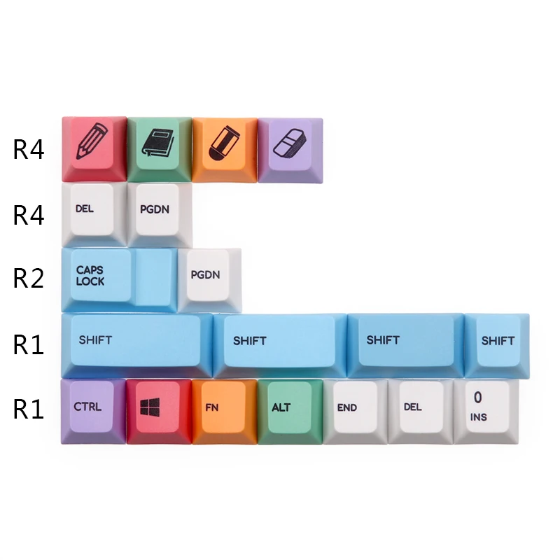 PBT Мел keycap Вишневый профиль краситель подстилка 123 ключей для вишни механическая
