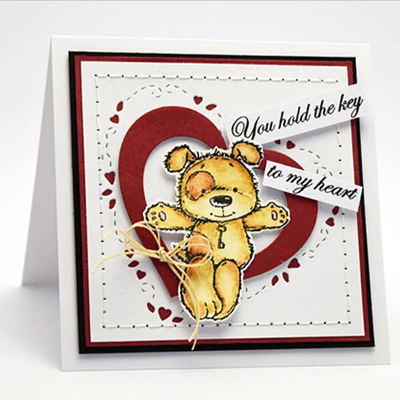 Металлические трафареты в форме сердца ко Дню Святого Валентина для творчества