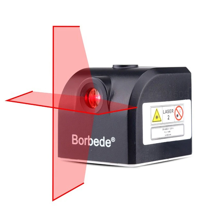 Мини перекрестный лазерный нивелир самовыравнивания 2 красных горизонтальный и