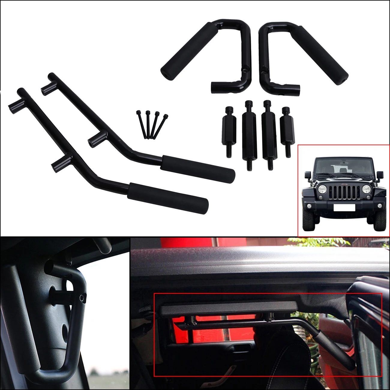 Для Jeep Wrangler JK части передние и задние захватные ручки рулон бар захват