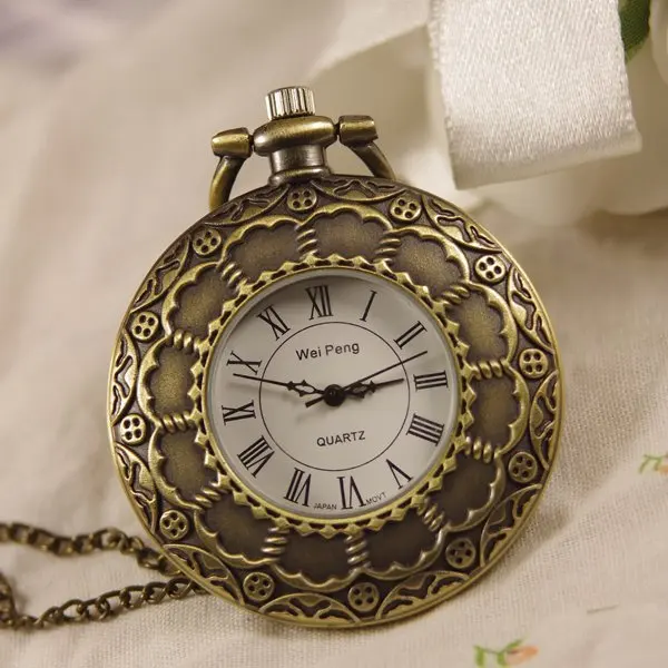 Ожерелье с подвеской wp458 для мужчин и женщин карманная ручка римскими цифрами