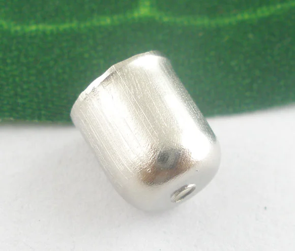 

Doreen Box Lovely 100Pcs Silver Color Blunt Necklace End Tip Bead Caps 8x7mm(Fit 6mm) (B03692)