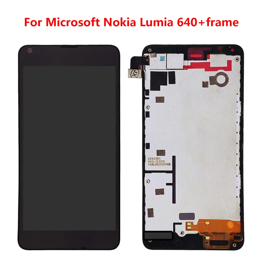 Для Microsoft Nokia Lumia 640 ЖК дисплей с сенсорным экраном дигитайзер в сборе с/без рамки