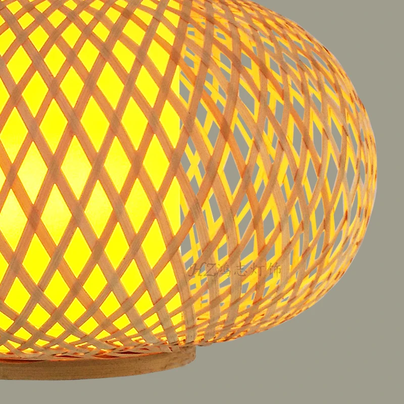 

Simple Chinese rattan Pendant Lights creative tea room bamboo lighting restaurant cafe ZP419160