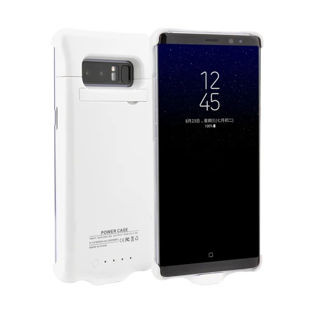White 5200 мАч для samsung Note 8 чехол для зарядного устройства для samsung Galaxy Note 8 Чехол Для Аккумулятора Внешний аккумулятор чехол для внешнего зарядного устройства - Цвет: White