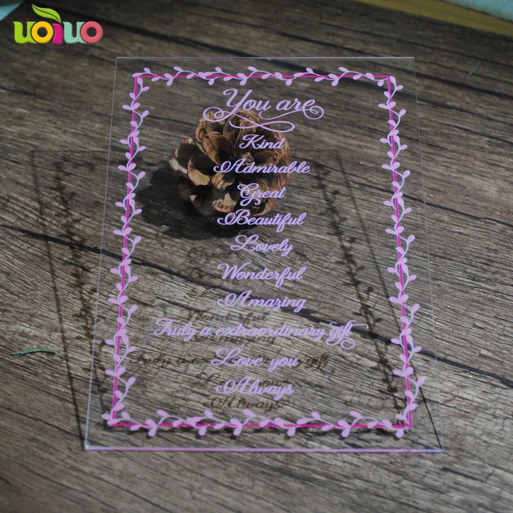 Новейшие различные цвета свадебные акриловые пригласительные карты коробки