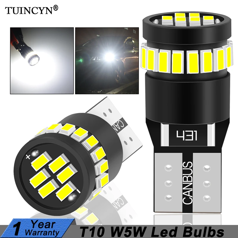 TUINCYN 2 шт. W5W T10 LED Canbus лампочка 194 168 автомобильный зазор парковочные огни авто