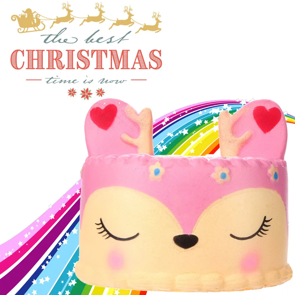 2020Hot распродажа очаровательные сжимаемые розовые олени пирожные медленно