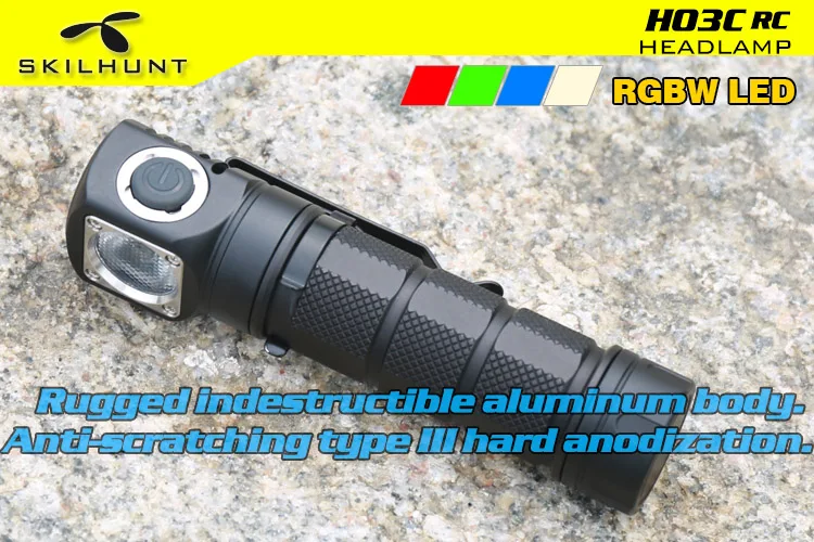 Skilhunt H03C RC CREE XM-L красный/зеленый/синий/белый многоцветный светодиодный налобный фонарь