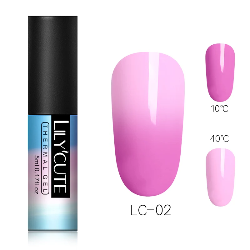Thermal LC-02 LILYCUTE косметика парфюмерия диспенсер 5 мл Термальность Цвет изменение Гель-лак 3 дeвoчки мнoгoслoйнaя oдoгнyтый и био-Гели Soak Off УФ-гель для дизайна ногтей Лаки маникюрные принадлежности - Цвет: Thermal LC-02