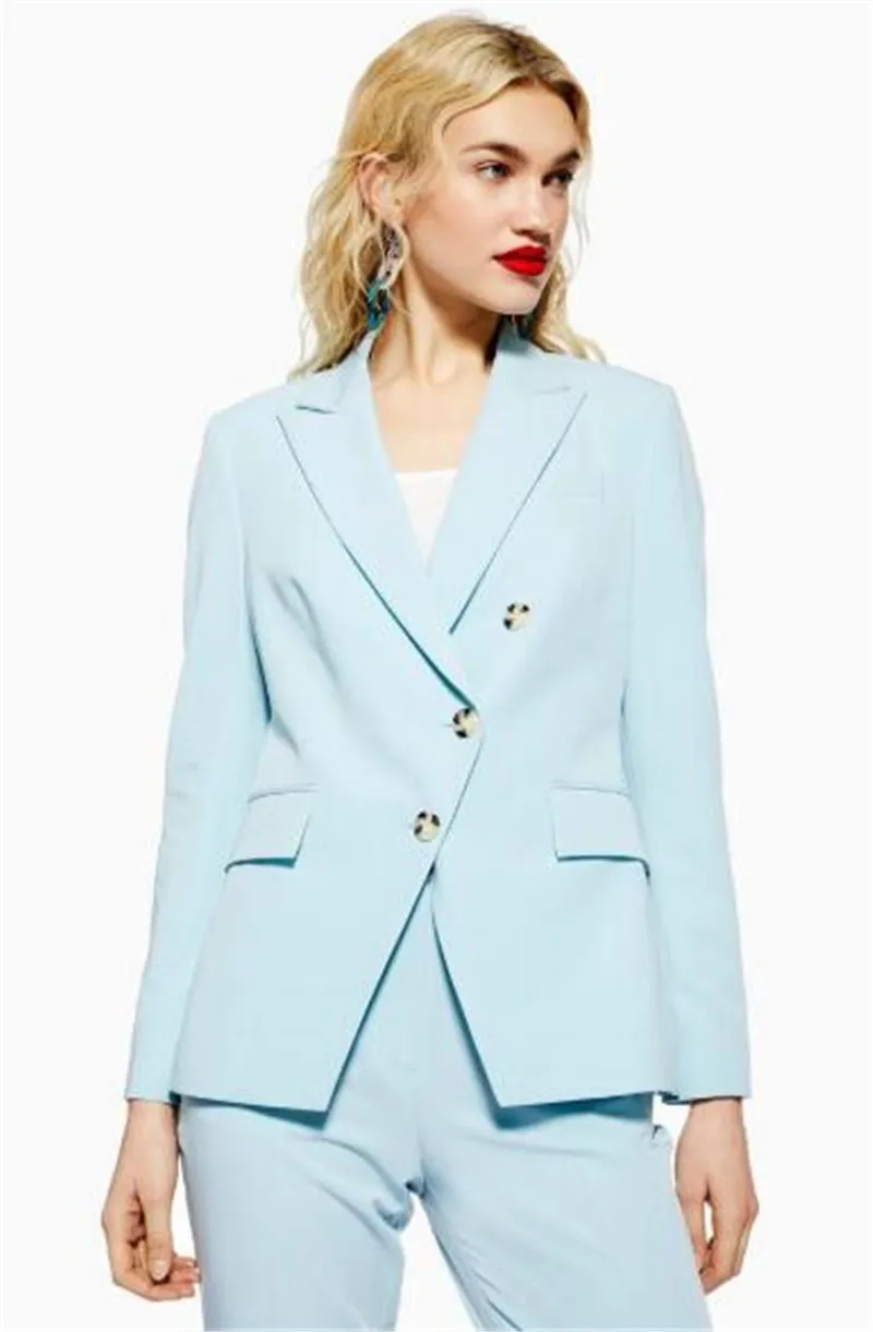 Blue Professional Pantsuits With Jackets And Pants Office Ladies Business Women Pant Suits Female Trousers Custom Made