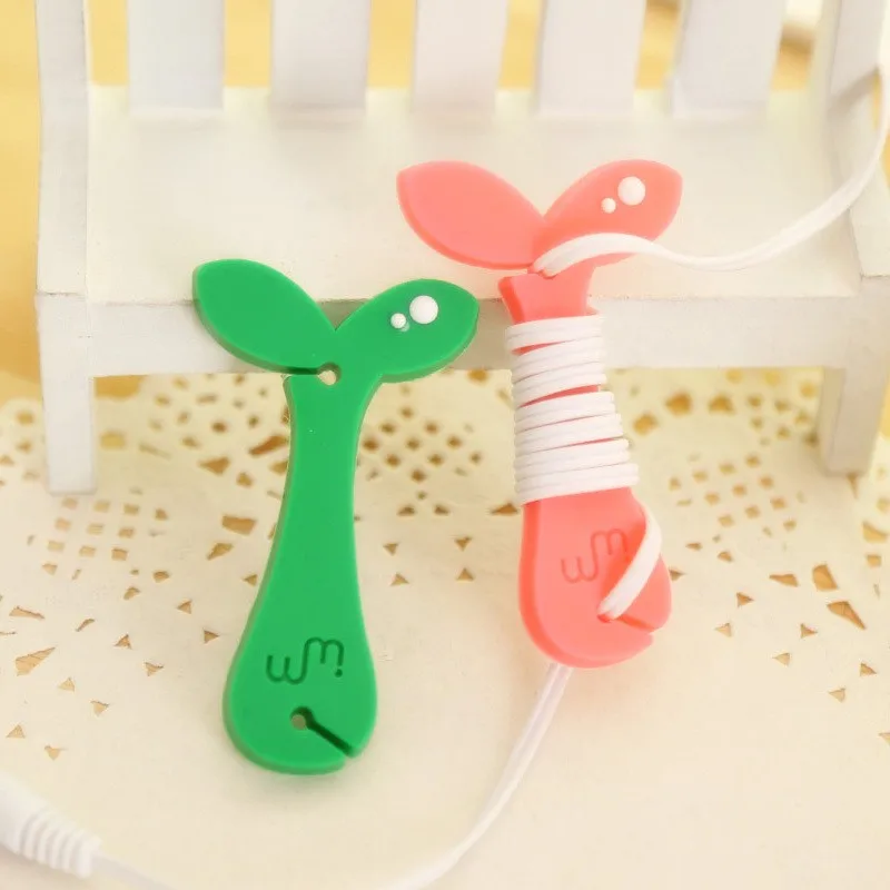 100 шт./лот случайные цвета сматыватель кабеля органайзер для USB-кабель зарядки