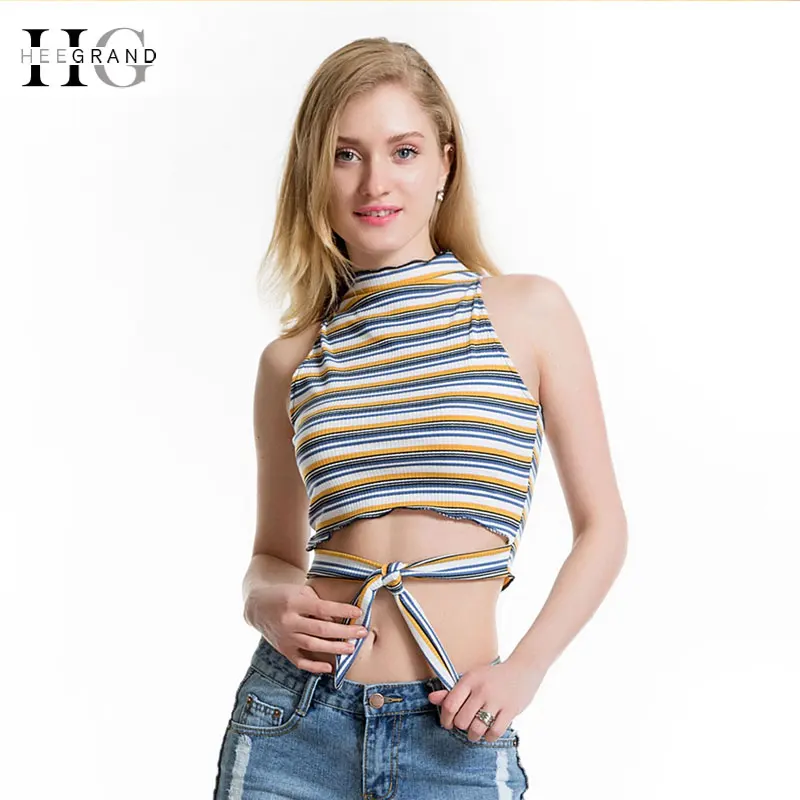HEE GRAND/2018 укороченные топы на шнуровке хлопковые тонкие короткие футболки в