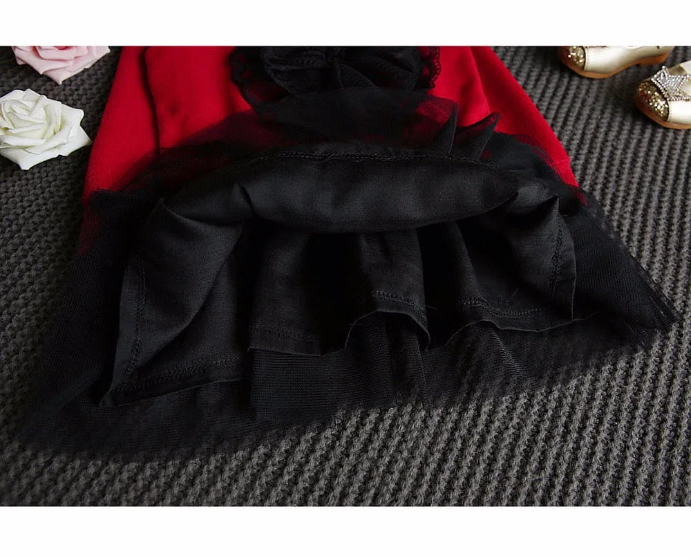 Telotuny дети ребенок Обувь для девочек Кружево Пряжа Черный лебедь платье принцессы