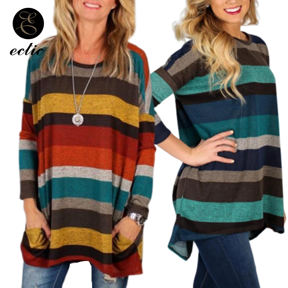 Радуга Полосатый Худи Винтаж Ретро Свитшот Спортивная Кофта С Карманы Оверсайз