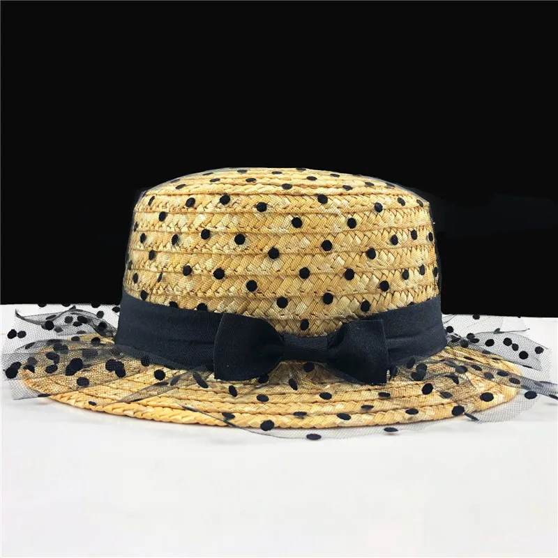 

Соломенная шляпа для детей и взрослых, кружевная шляпа от солнца с бантом, ручной работы, пляжная шляпа с большими полями, Повседневная летняя шляпа, 2019