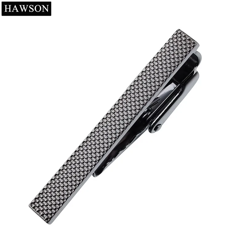 Бренд HAWSON, модный галстук из коллекции года, зажим для невесты, 3 цвета, металл, серебро, золото, простой галстук, зажим для галстука, застежка, для 2,17 дюймов
