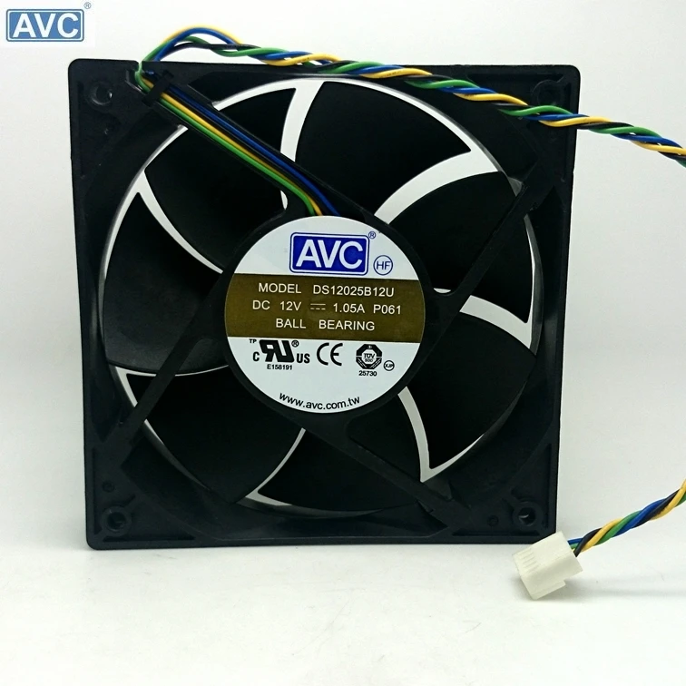 Оригинальный вентилятор для AVC DS12025B12U 12025 12V 1.05A fPWM большого объема воздуха|case fan|avc
